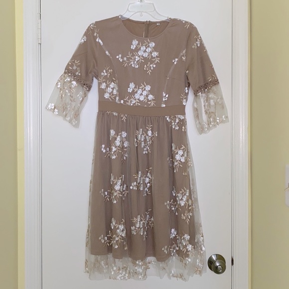 Pink Lily Floral Tulle Dress - Picture 1 of 2